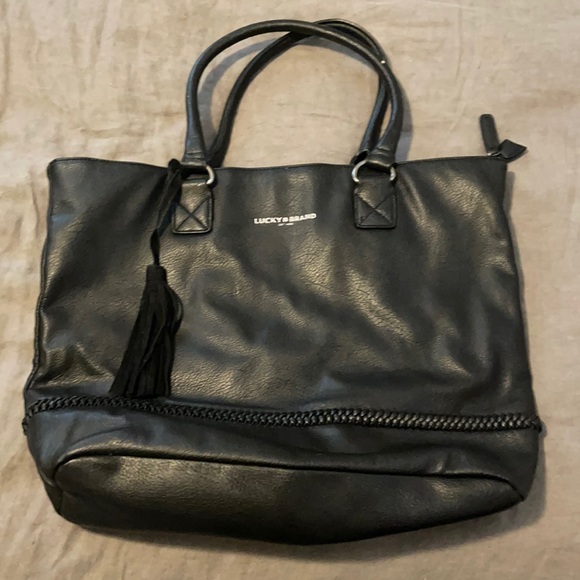 Lucky Brand Faux Leather Black Over The Shoulder Purse - Picture 1 of 4